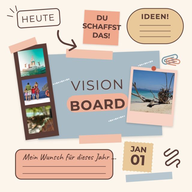 Dein Vision Board Scrapbook: verspielt in Pastell – als Leinwand gestalten