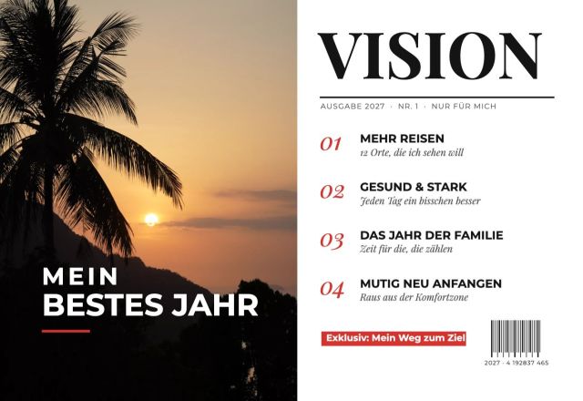 Vision Board Magazin: Dein Jahr als Titelseite – als Leinwand gestalten